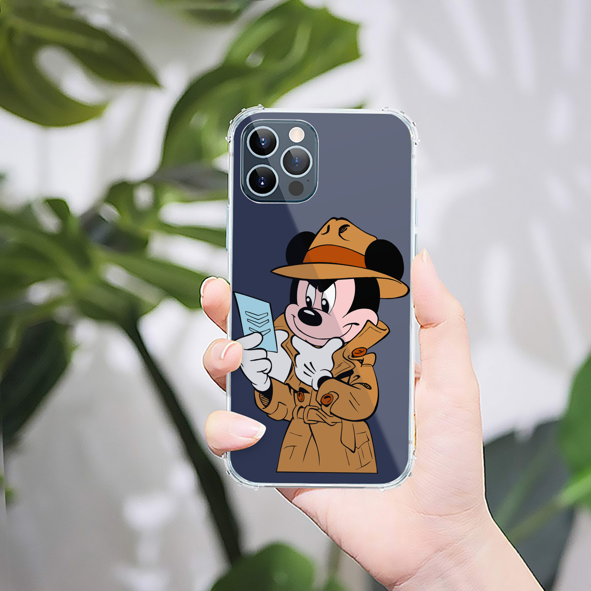 （画像用） ミッキーマウス Mickey Mouse 【iPhone 12シリーズ対応】透明スマホケース（クリアソフトケース）